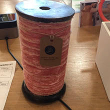 Load image into Gallery viewer, Santa Barbara frayed ribbon spool- grey, pink