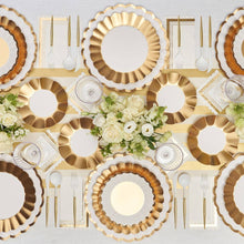Load image into Gallery viewer, Sophistiplate - Appetizer/Dessert Bowl Gold &amp; White/8 pkg