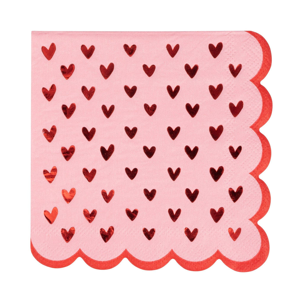 My Mind’s Eye - VAL1138 - Scalloped Hearts Cocktail Napkin