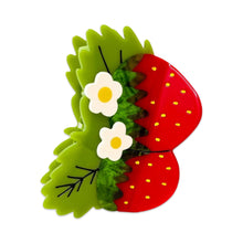 Load image into Gallery viewer, Jenny Lemons - Large Strawberries and Flowers Hair Claw Clip