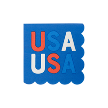 Load image into Gallery viewer, My Mind’s Eye - USA1039 - USA Scallop Paper Cocktail Napkin