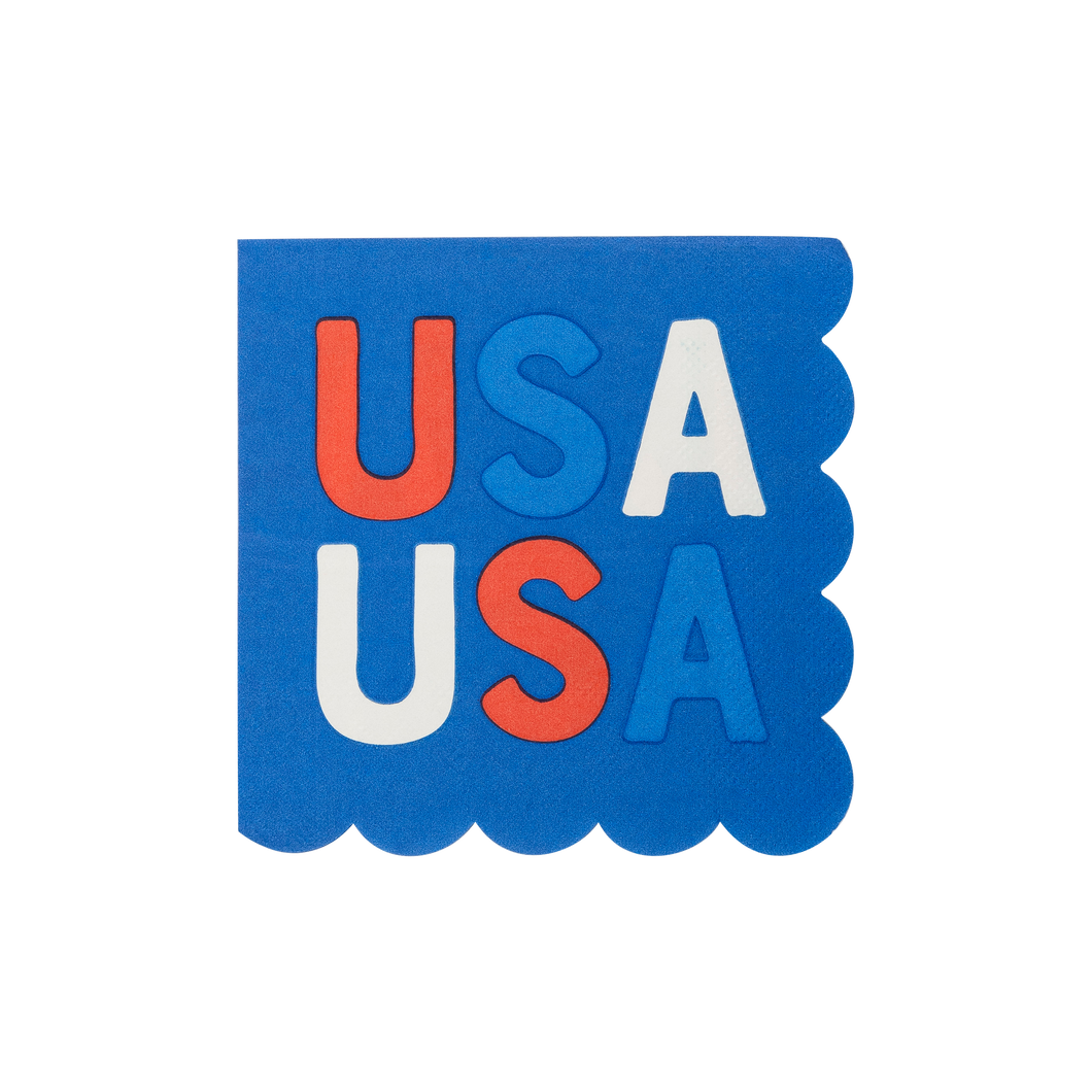 My Mind’s Eye - USA1039 - USA Scallop Paper Cocktail Napkin