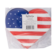 Load image into Gallery viewer, My Mind’s Eye - PLNP330 - Heart Shaped Flag Paper Cocktail Napkin