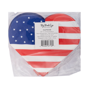 My Mind’s Eye - PLNP330 - Heart Shaped Flag Paper Cocktail Napkin