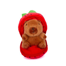 Load image into Gallery viewer, Plushland -Strawberry Zip Up Capybara | Valentine Plush Gift