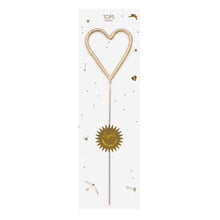 Load image into Gallery viewer, TOPS Malibu - Big 8" Gold Heart Sparkler Wand Card - Celebrate