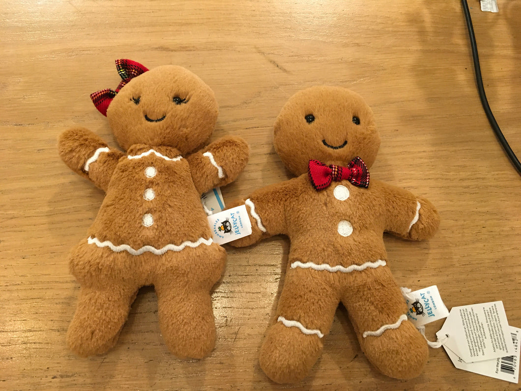 Jellycat Gingerbread Man or Woman small