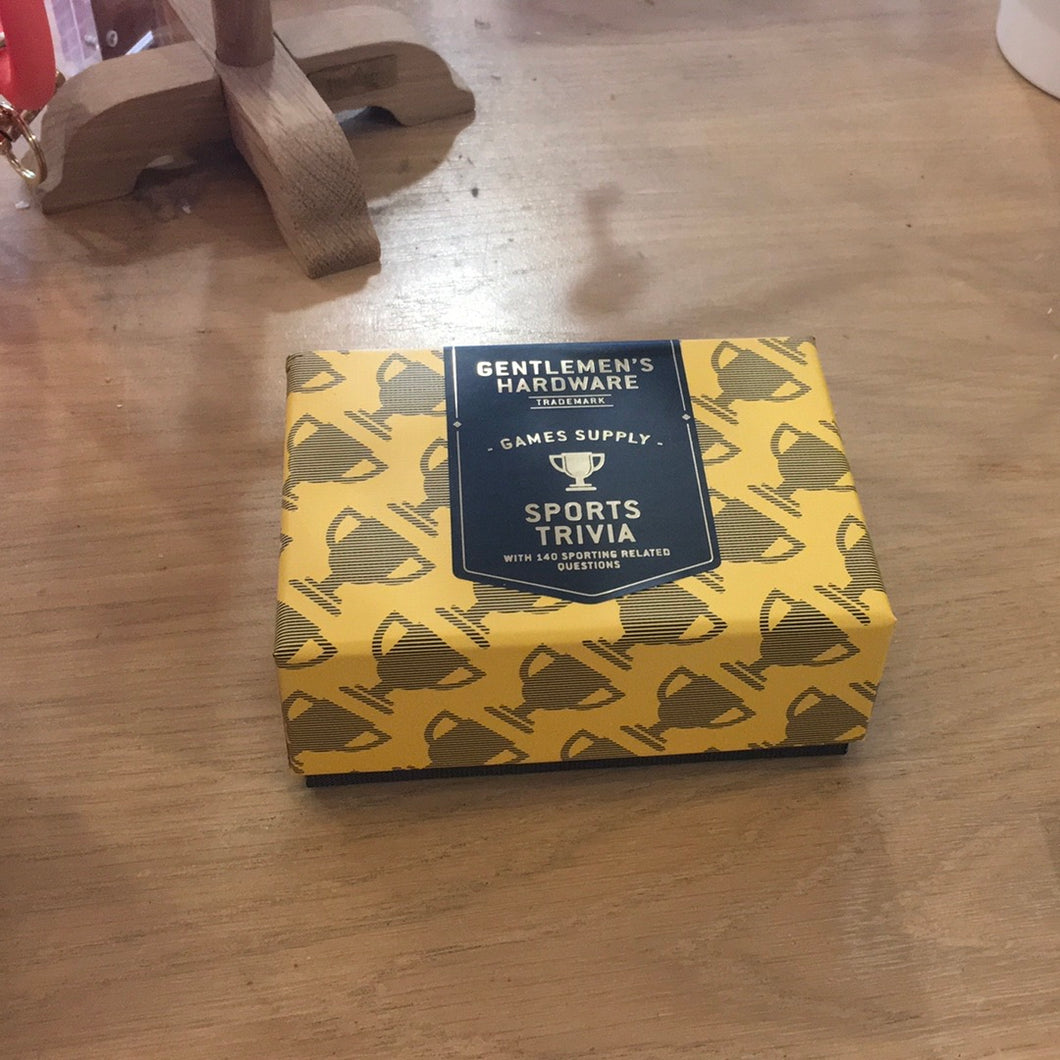 Gentlemen’s hardware sports trivia