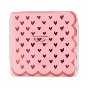 My Mind’s Eye - VAL1138 - Scalloped Hearts Cocktail Napkin