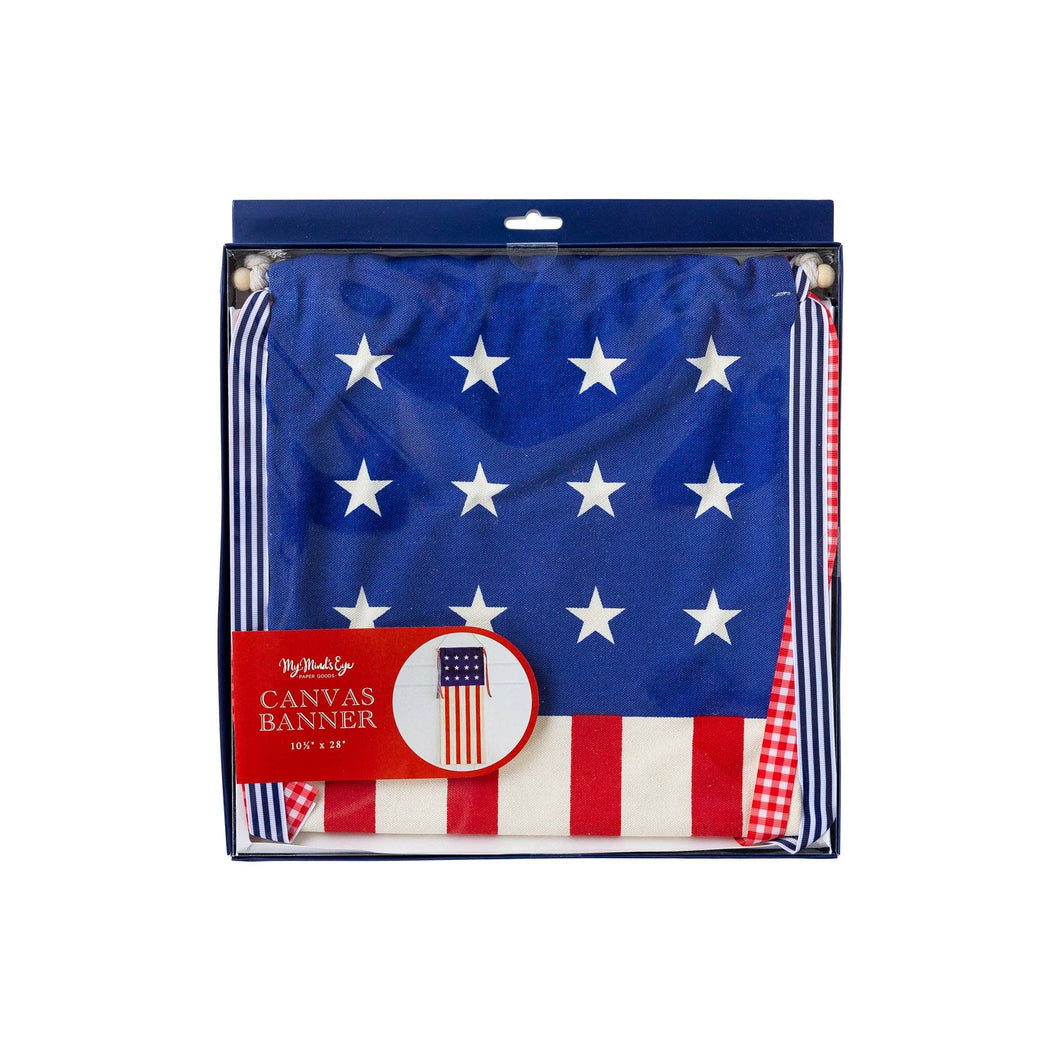 My Mind’s Eye - PLHB72 -  USA Flag Canvas Hanging Banner