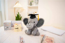 Load image into Gallery viewer, Plushland - 10" Graduation Elephant Stuffed Animal with Cap &amp; Diploma