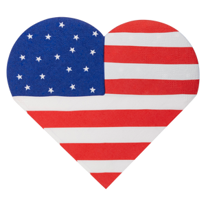 My Mind’s Eye - PLNP330 - Heart Shaped Flag Paper Cocktail Napkin