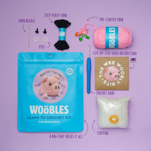 Load image into Gallery viewer, The Woobles - Bacon the Pig Beginner Crochet Kit