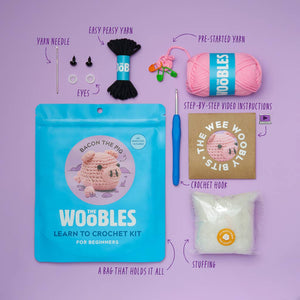 The Woobles - Bacon the Pig Beginner Crochet Kit