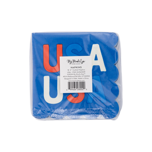 My Mind’s Eye - USA1039 - USA Scallop Paper Cocktail Napkin