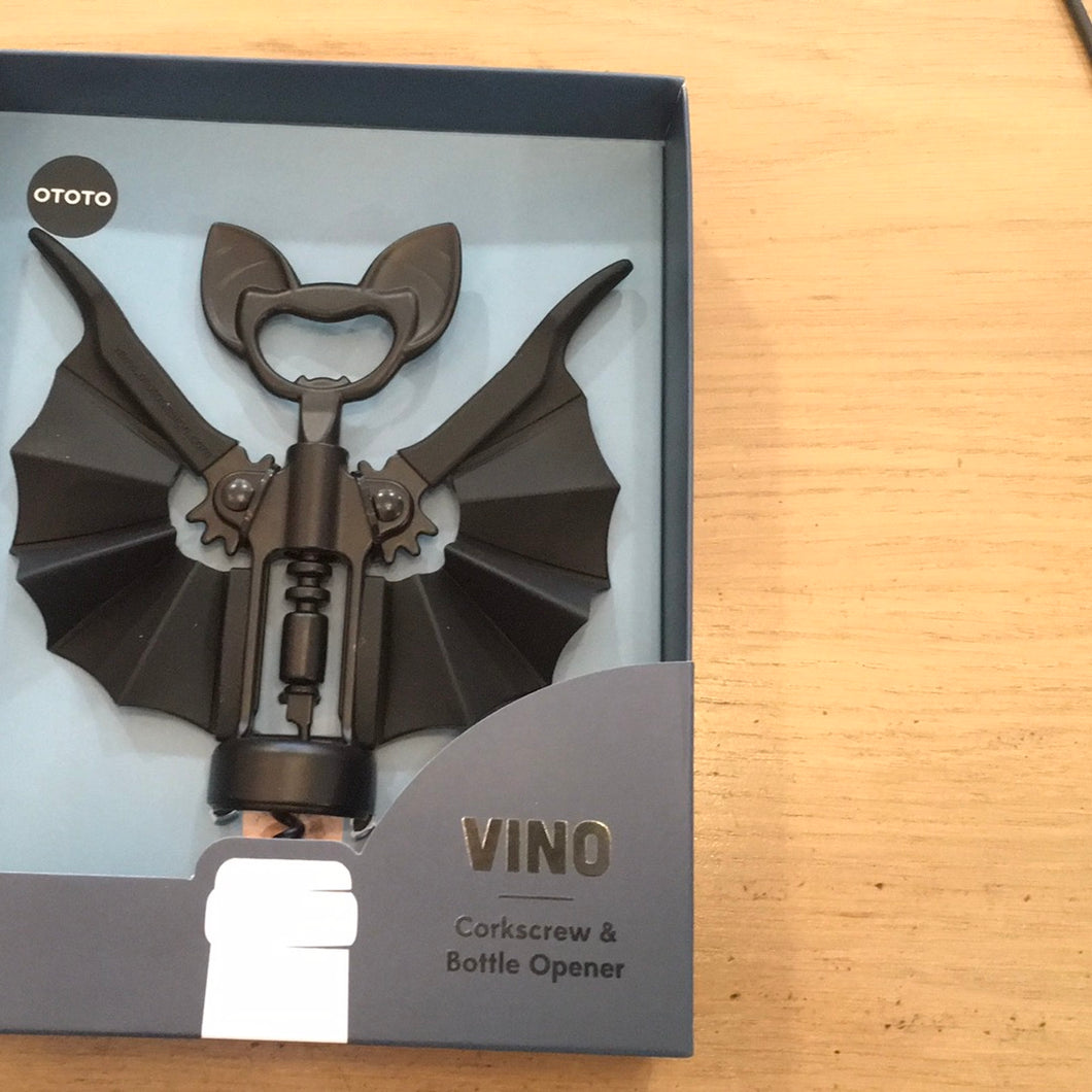 Vino bat bottle opener