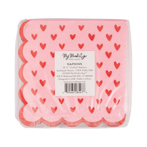 My Mind’s Eye - VAL1138 - Scalloped Hearts Cocktail Napkin