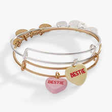 Load image into Gallery viewer, Alex and Ani - Sweethearts® 'Bestie' Charm Bangles Set of 2