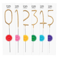 Load image into Gallery viewer, TOPS Malibu - Big 8" Gold Number Sparkler - Singles - SEE OPTIONS