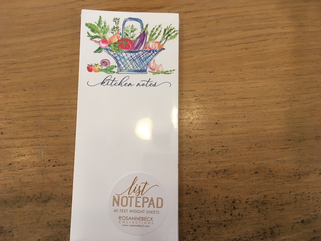 Kitchen Notes Notepad