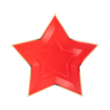 Load image into Gallery viewer, My Mind’s Eye - PGB1041 - Red Star Shaped Gold Foiled Paper Plate