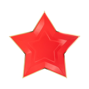 My Mind’s Eye - PGB1041 - Red Star Shaped Gold Foiled Paper Plate