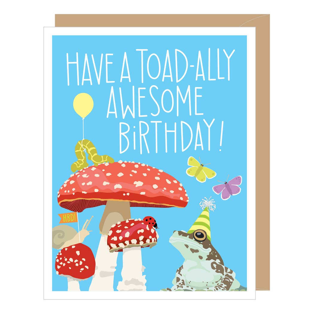 Apartment 2 Cards - Toad and Toadstools Birthday Card