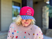 Load image into Gallery viewer, Baseball Cap - Holiday - "Oh What Fun" - Red