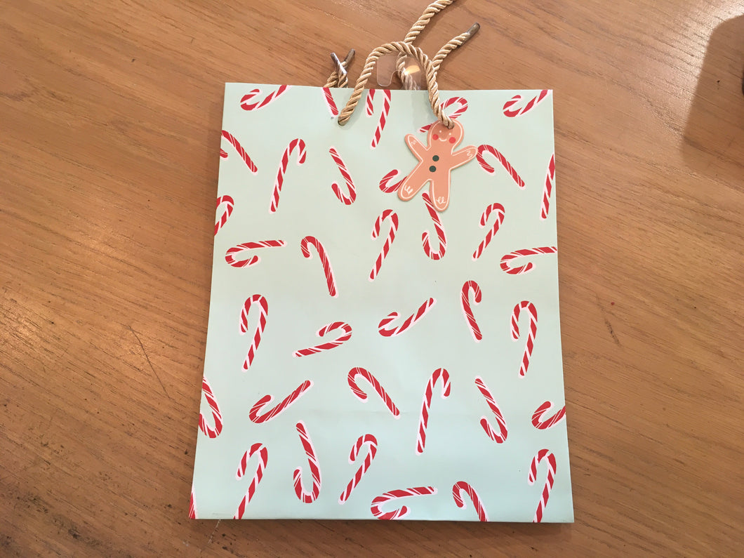 Design candy cane medium gift bag
