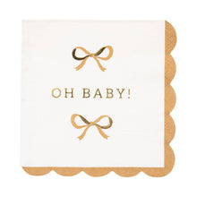 Load image into Gallery viewer, My Mind’s Eye - Oh Baby Gold and Tan Cocktail Napkin