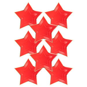 My Mind’s Eye - PGB1041 - Red Star Shaped Gold Foiled Paper Plate