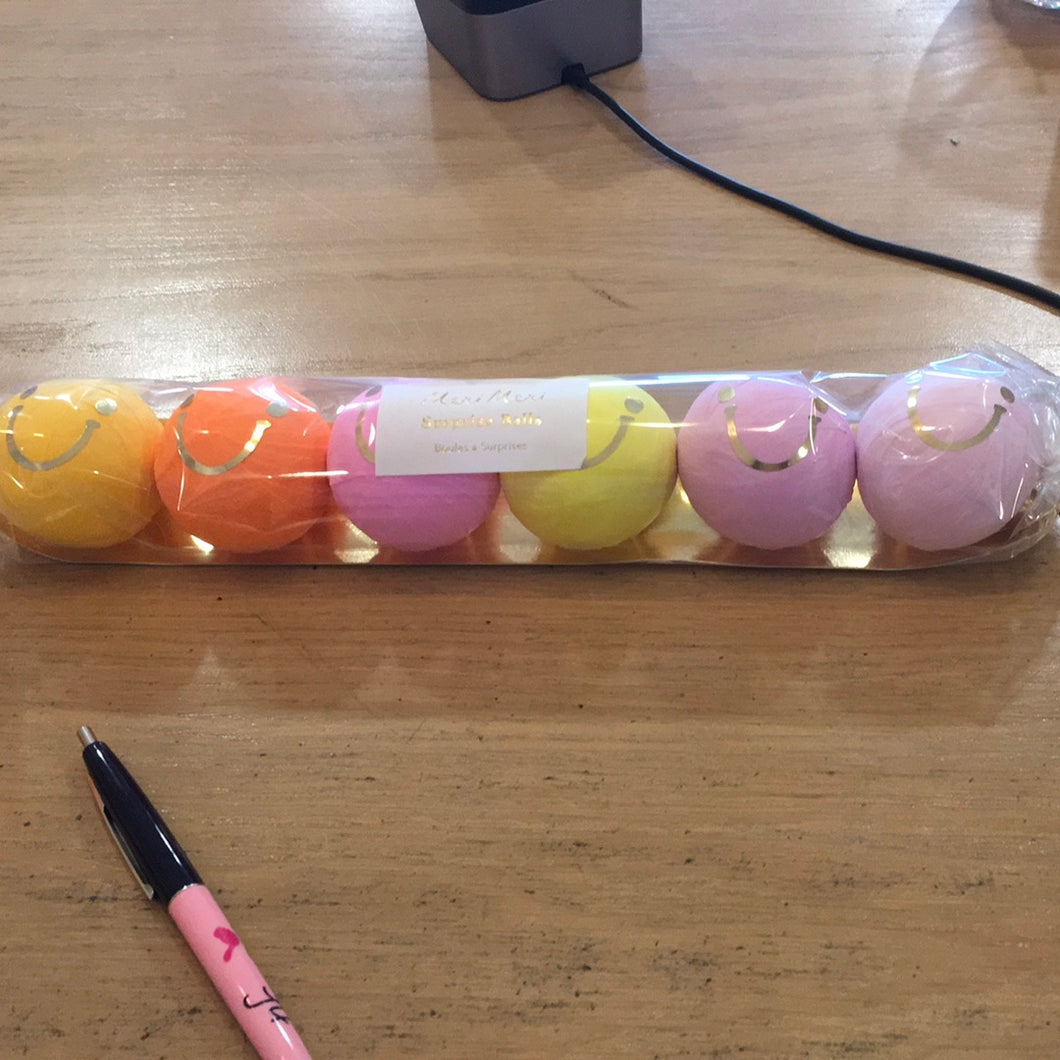 Smiley face surprise balls