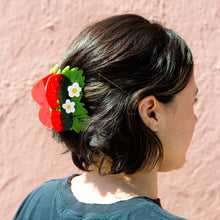 Load image into Gallery viewer, Jenny Lemons - Large Strawberries and Flowers Hair Claw Clip