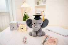 Load image into Gallery viewer, Plushland - 10" Graduation Elephant Stuffed Animal with Cap &amp; Diploma