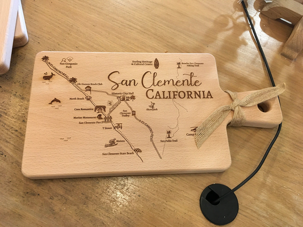 San Clemente California cutting board medium