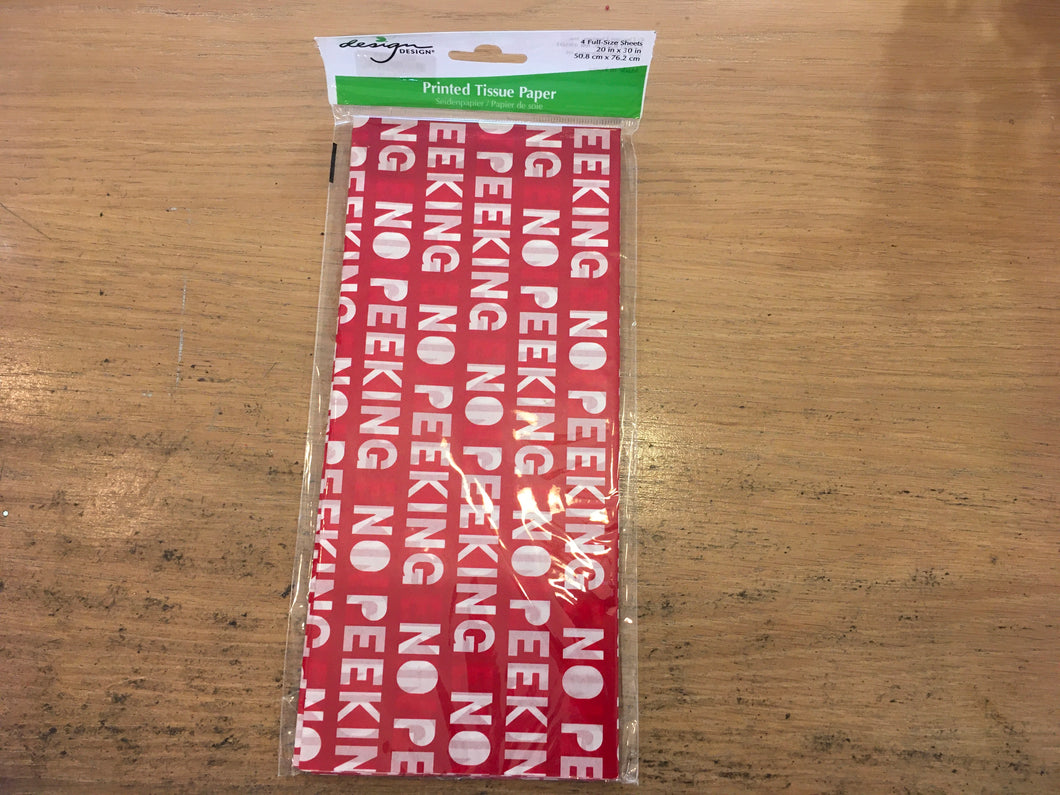 Design no peeking tissue paper