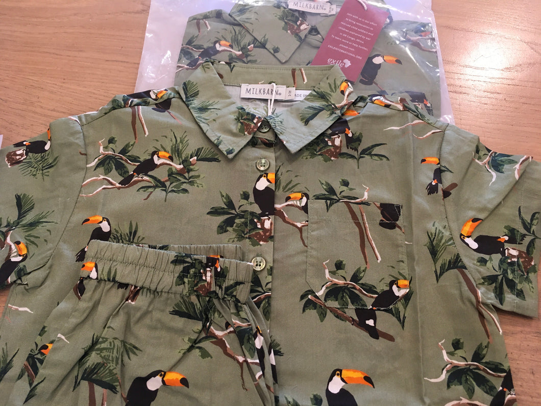 Milkbarn Toucan button up two piece