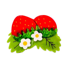 Load image into Gallery viewer, Jenny Lemons - Large Strawberries and Flowers Hair Claw Clip