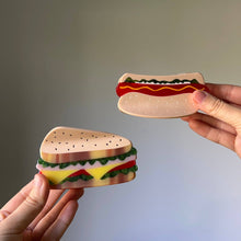 Load image into Gallery viewer, Jenny Lemons - Large Hot Dog Hair Claw Clip with all the Fixins