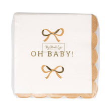 Load image into Gallery viewer, My Mind’s Eye - Oh Baby Gold and Tan Cocktail Napkin