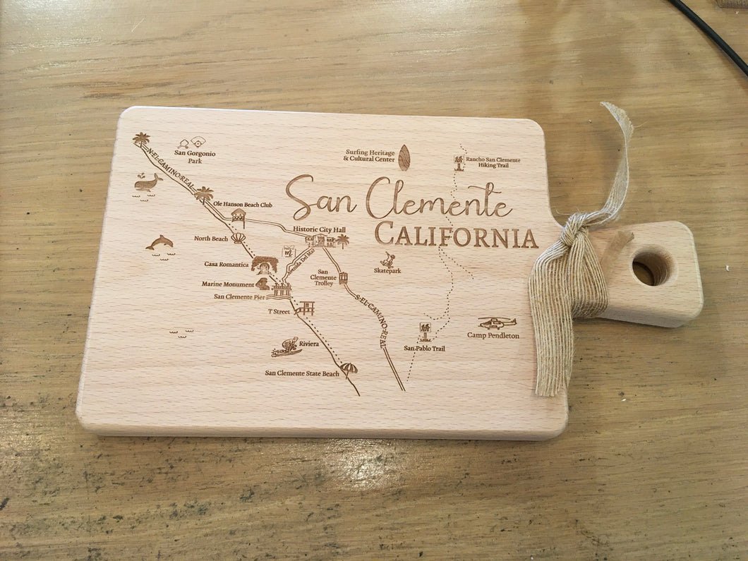 San Clemente California cutting board small