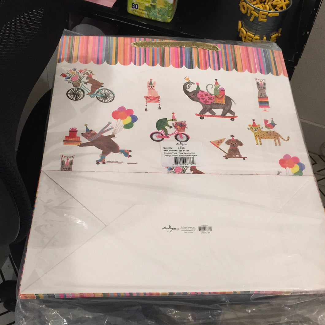 Design animal gift bag jumbo