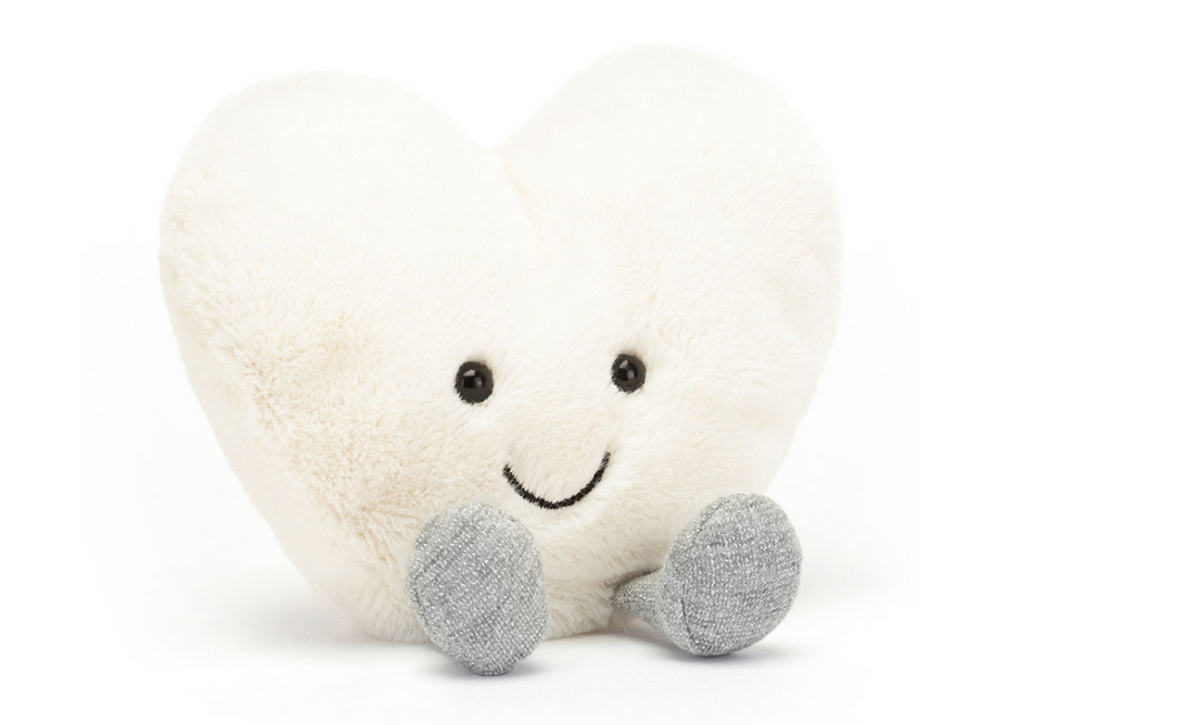 Jellycat White Heart