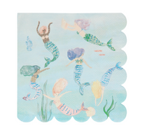 Load image into Gallery viewer, Meri Meri Mermaids Swimming Napkins