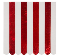 Load image into Gallery viewer, Meri Meri Red Stripe Cocktail Napkins