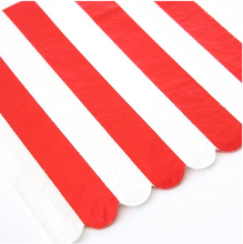 Load image into Gallery viewer, Meri Meri Red Stripe Cocktail Napkins