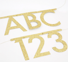 Load image into Gallery viewer, Meri Meri Gold Glitter Letter Garland Make Your Own