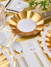 Load image into Gallery viewer, Sophistiplate - Appetizer/Dessert Bowl Gold &amp; White/8 pkg