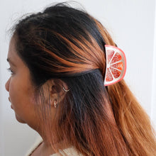 Load image into Gallery viewer, Jenny Lemons - Midi Grapefruit Slice Hair Claw Clip