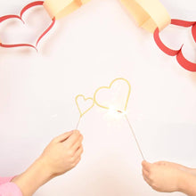 Load image into Gallery viewer, TOPS Malibu - Big 8" Gold Heart Sparkler Wand Card - Celebrate